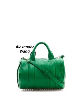 Alexander Wang Rocco Stud-Bottom Duffel Bag Green/Gold with dust bag ⭐️⭐️⭐️⭐️